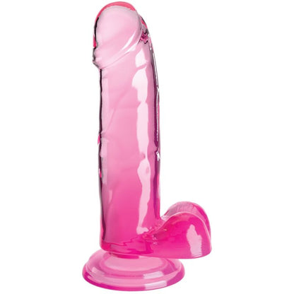 KING COCK - CLEAR PENE REALISTICO CON SFERE 15.2 CM ROSA - KING COCK | Lingerie Harness Boutique