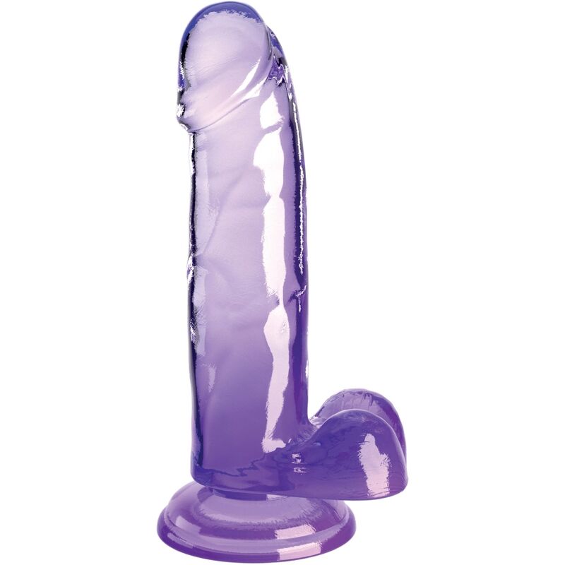 KING COCK - CLEAR PENE REALISTICO CON SFERE 15.2 CM VIOLA - KING COCK | Lingerie Harness Boutique