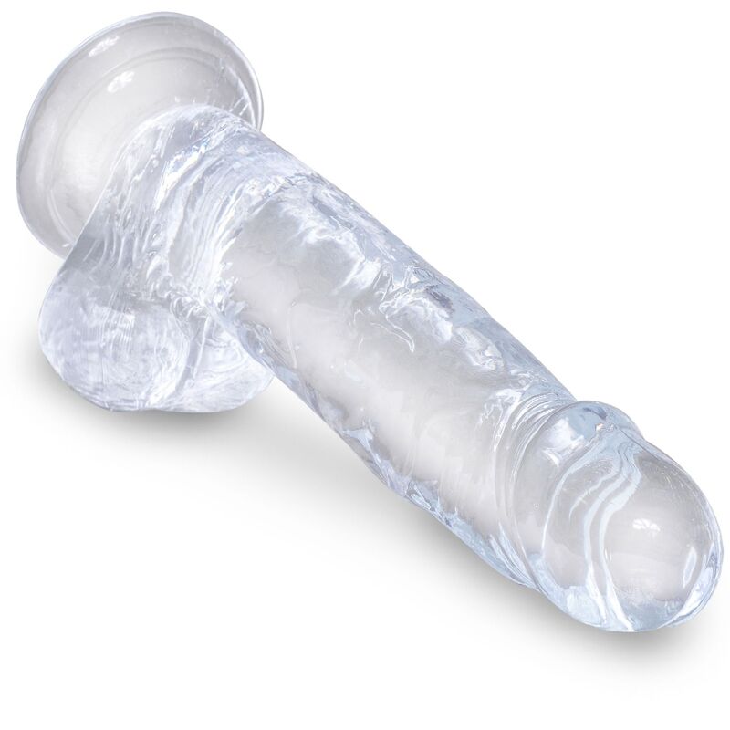 KING COCK - CLEAR PENE REALISTICO CON SFERE 15.2 CM TRASPARENTE - KING COCK | Lingerie Harness Boutique