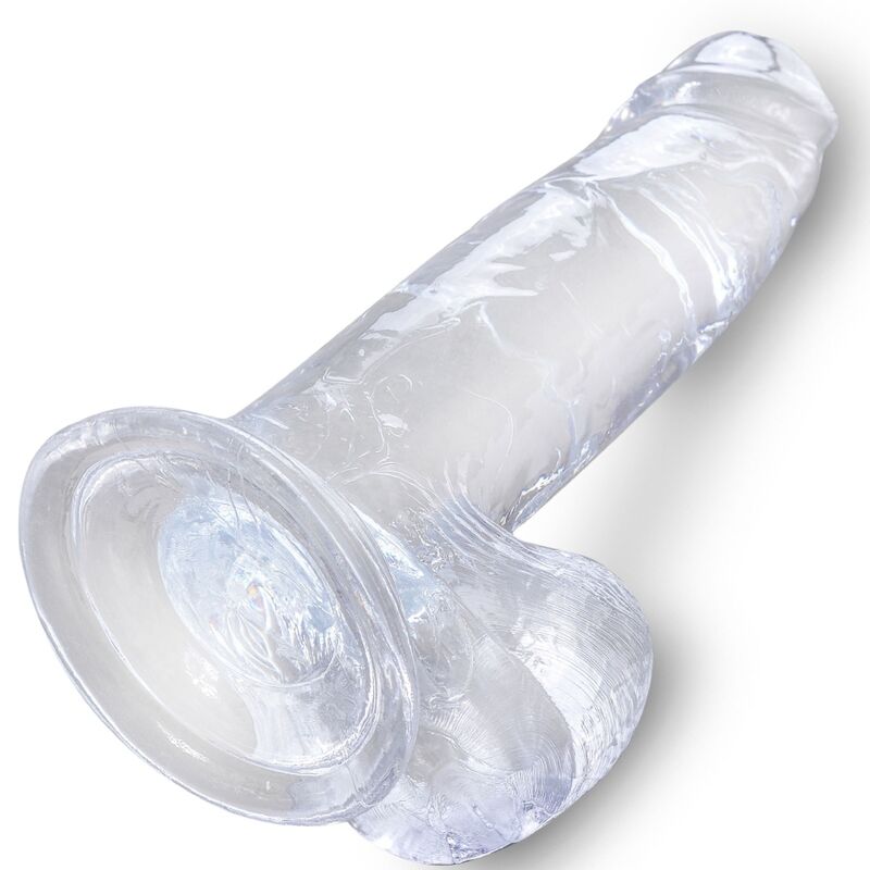 KING COCK - CLEAR PENE REALISTICO CON SFERE 15.2 CM TRASPARENTE - KING COCK | Lingerie Harness Boutique