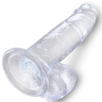 KING COCK - CLEAR PENE REALISTICO CON SFERE 15.2 CM TRASPARENTE - KING COCK | Lingerie Harness Boutique