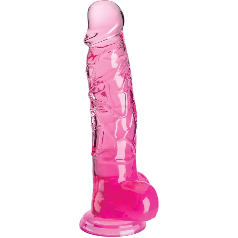 KING COCK - CLEAR PENE REALISTICO CON SFERE 16.5 CM ROSA - KING COCK | Lingerie Harness Boutique