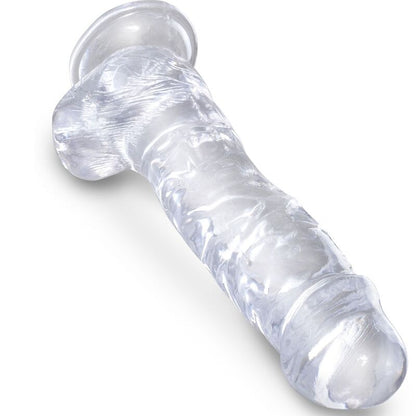 KING COCK - CLEAR PENE REALISTICO CON SFERE 16.5 CM TRASPARENTE - KING COCK | Lingerie Harness Boutique