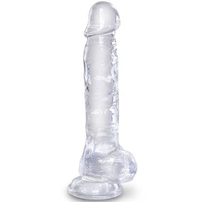 KING COCK - CLEAR PENE REALISTICO CON SFERE 16.5 CM TRASPARENTE - KING COCK | Lingerie Harness Boutique