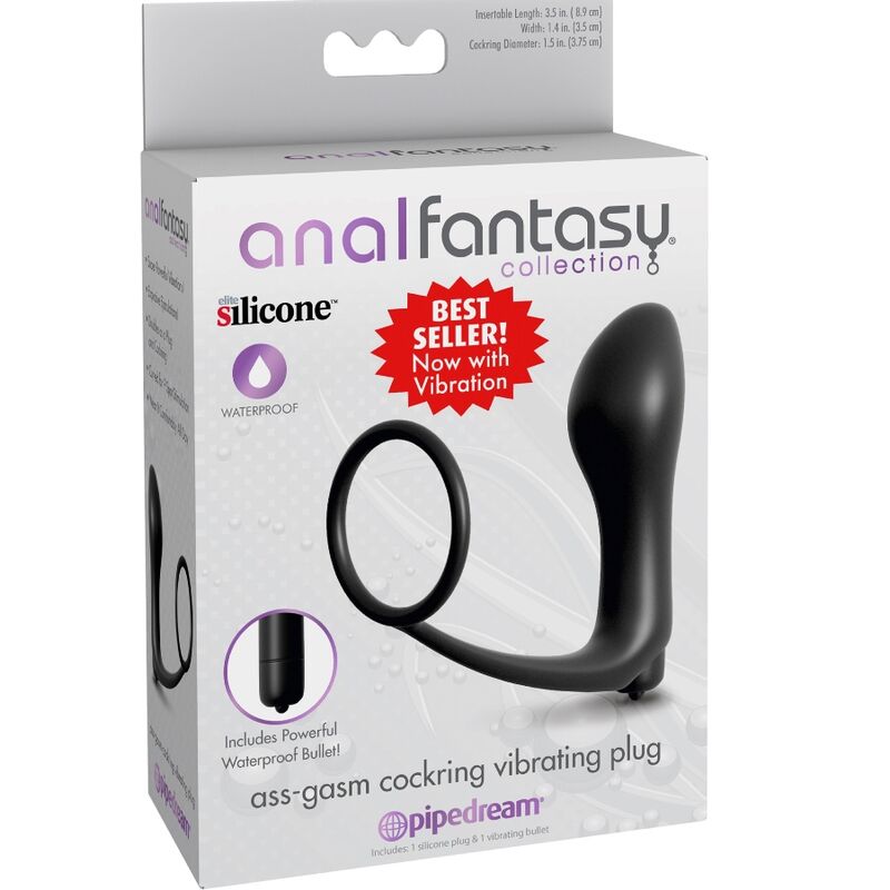 ANAL FANTASY ELITE COLLECTION - PLUG VIBRATORE COCKRING ASS-GASM - ANAL FANTASY ELITE COLLECTION | Lingerie Harness Boutique