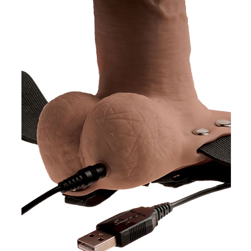 FETISH FANTASY SERIES - IMBRACATURA REGOLABILE PENE REALISTICO CON TESTICOLI RICARICABILI E VIBRATORE 15 CM - FETISH FANTASY SERIES | Lingerie Harness Boutique