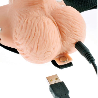 FETISH FANTASY SERIES - IMBRAGATURA REGOLABILE TELECOMANDO PENE REALISTICO CON TESTICOLI RICARICABILI E VIBRATORE 15 CM - FETISH FANTASY SERIES | Lingerie Harness Boutique