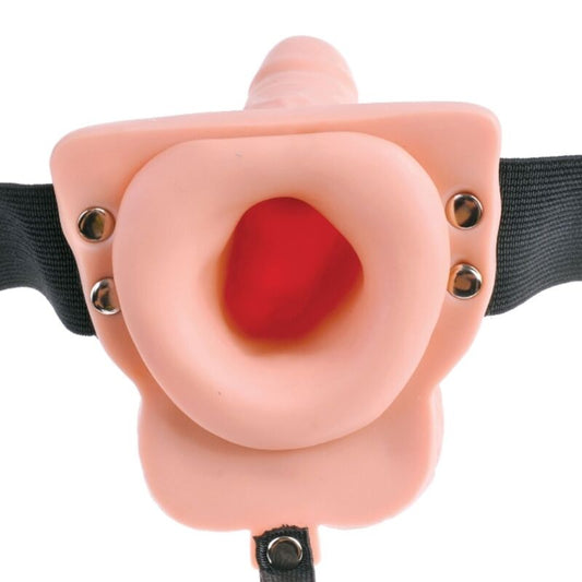 FETISH FANTASY SERIES - IMBRAGATURA REGOLABILE TELECOMANDO PENE REALISTICO CON TESTICOLI RICARICABILI E VIBRATORE 15 CM - FETISH FANTASY SERIES | Lingerie Harness Boutique