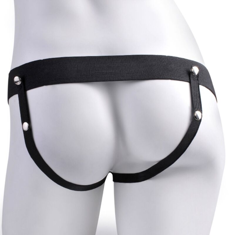 FETISH FANTASY SERIES - IMBRACATURA REGOLABILE PENE REALISTICO CON SFERE RICARICABILI E VIBRATORE 17,8 CM - FETISH FANTASY SERIES | Lingerie Harness Boutique