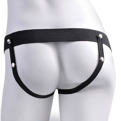 FETISH FANTASY SERIES - IMBRACATURA REGOLABILE PENE REALISTICO CON SFERE RICARICABILI E VIBRATORE 17,8 CM - FETISH FANTASY SERIES | Lingerie Harness Boutique