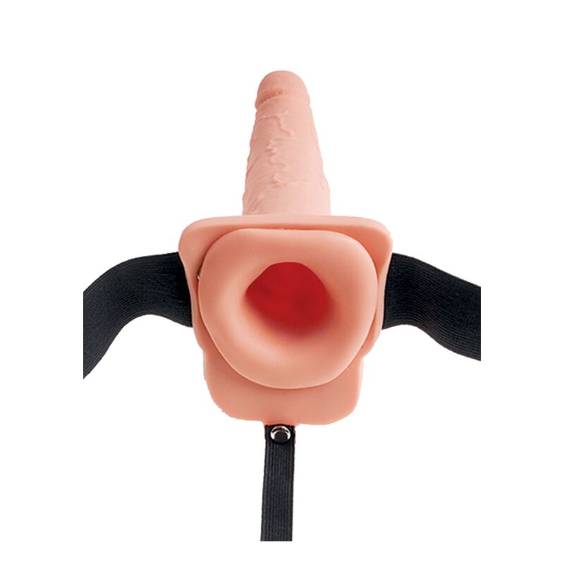 FETISH FANTASY SERIES - ADJUSTABLE HARNESS REALISTIC PENIS WITH SQUIRTING BALLS 19 CM