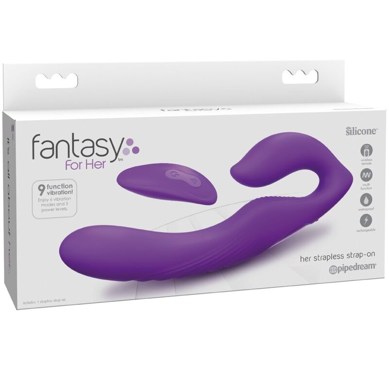 FANTASY FOR HER - VIBRATORE A DOPPIA PENETRAZIONE TELECOMANDO 9 LIVELLI VIOLA - FANTASY FOR HER | Lingerie Harness Boutique