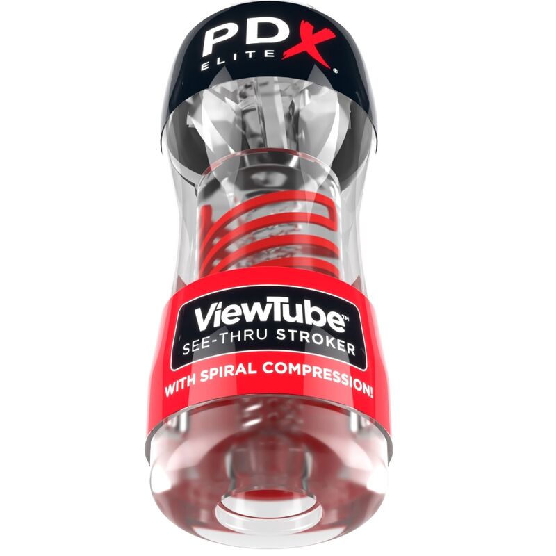 PDX ELITE - STROKER VIEWTUBE 2 COMPRESSIONE SPIRALE TRASPARENTE - PDX ELITE | Lingerie Harness Boutique