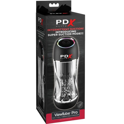 PDX ELITE - VIEWTUBE PRO TRANSPARENT STROKER VIBRATOR