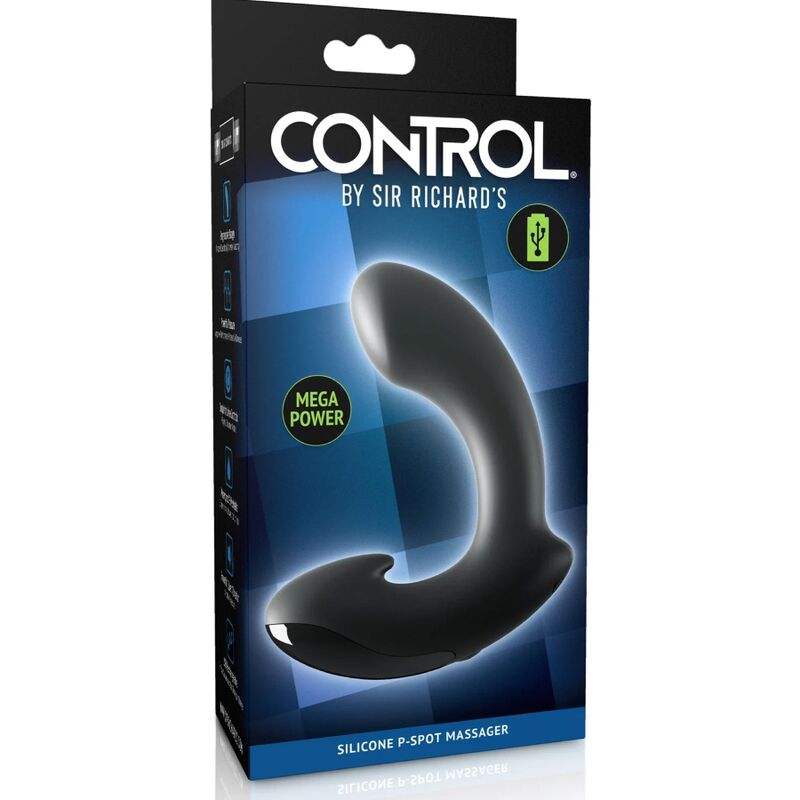 SIR RICHARDS - P-POINT PROSTATIC MASSAGER IN BLACK SILICONE