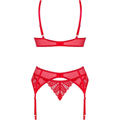 OBSESSIVE - INGRIDIA THREE PIECE SET RED XS/S