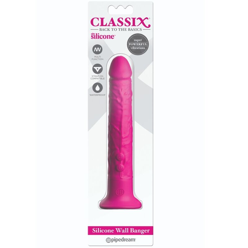 CLASSIX - SILICONE DILDO BANGER WALL 15CM PINK