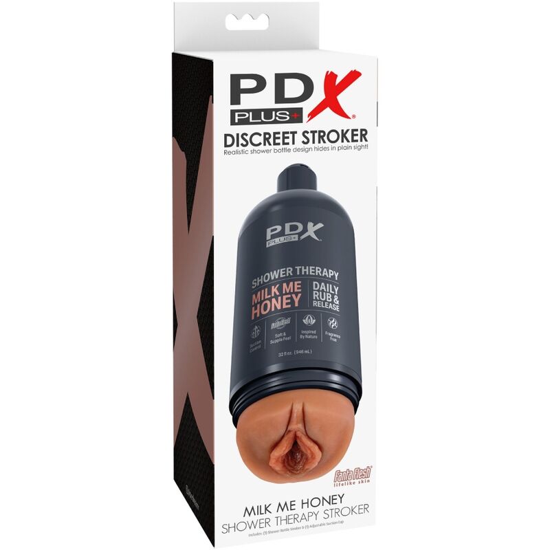 PDX PLUS - MASTURBATORE STROKER DESIGN DISCRETO DELLA BOTTIGLIA MILK ME HONEY CANDY SHAMPOO - PDX PLUS+ | Lingerie Harness Boutique