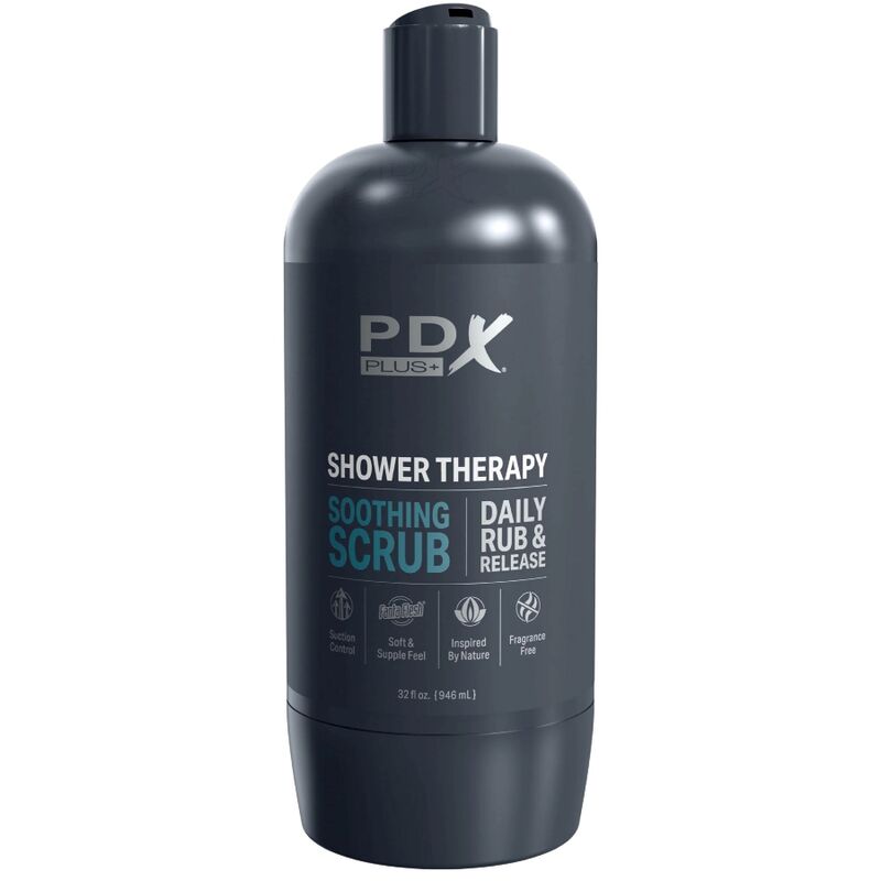 PDX PLUS - SHAMPOO SCRUB LENITIVO STROKER MASTURBATOR DAL DESIGN DISCRETO DELLA BOTTIGLIA - PDX PLUS+ | Lingerie Harness Boutique