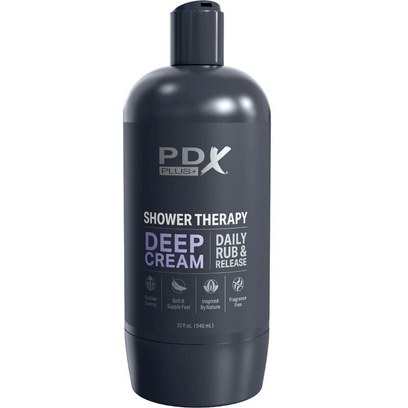 PDX PLUS - MASTURBATORE STROKER DESIGN DISCRETO IN BOTTIGLIA DI SHAMPOO CON CREMA PROFONDA - PDX PLUS+ | Lingerie Harness Boutique