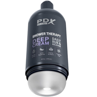 PDX PLUS - MASTURBATORE STROKER DESIGN DISCRETO IN BOTTIGLIA DI SHAMPOO CON CREMA PROFONDA - PDX PLUS+ | Lingerie Harness Boutique