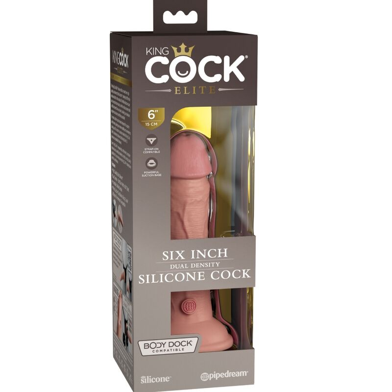 KING COCK - ELITE DILDO REALISTICO IN SILICONE 15.2 CM - KING COCK | Lingerie Harness Boutique