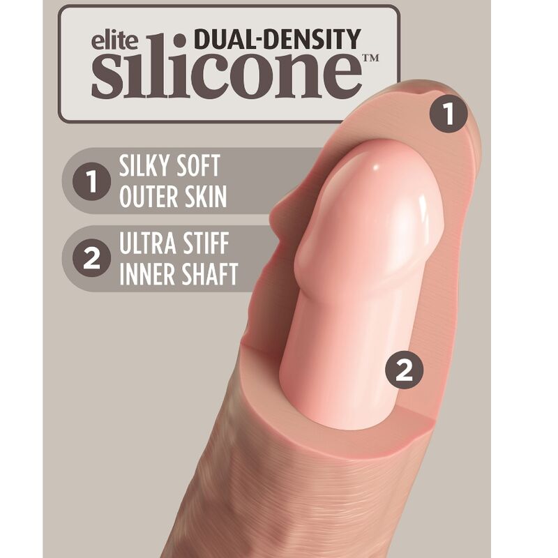 KING COCK - ELITE DILDO REALISTICO IN SILICONE 15.2 CM - KING COCK | Lingerie Harness Boutique