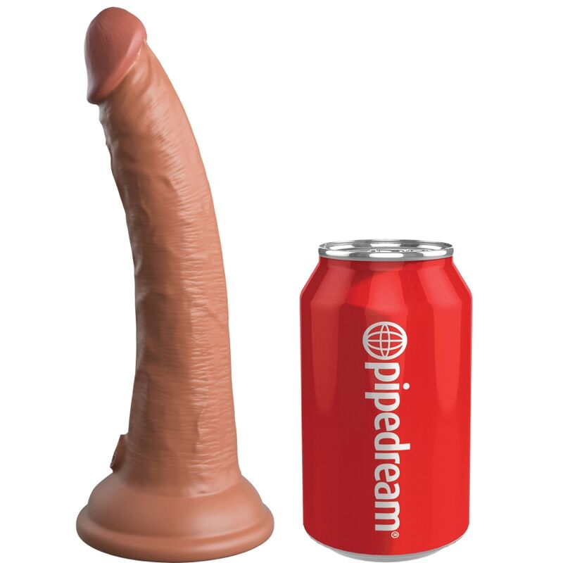 KING COCK - ELITE DILDO REALISTICO IN SILICONE 17.8 CM CARAMEL - KING COCK | Lingerie Harness Boutique