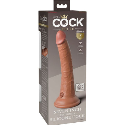 KING COCK - ELITE DILDO REALISTICO IN SILICONE 17.8 CM CARAMEL - KING COCK | Lingerie Harness Boutique