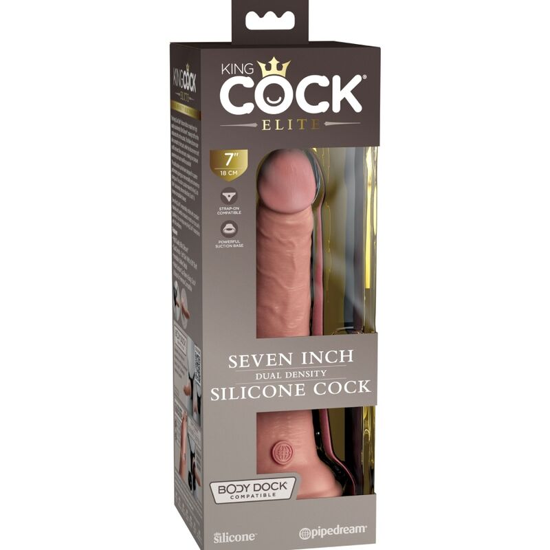 KING COCK - ELITE DILDO REALISTICO IN SILICONE 17.8 CM - KING COCK | Lingerie Harness Boutique