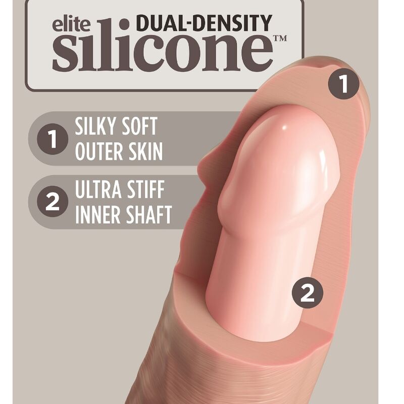 KING COCK - ELITE DILDO REALISTICO IN SILICONE 17.8 CM - KING COCK | Lingerie Harness Boutique