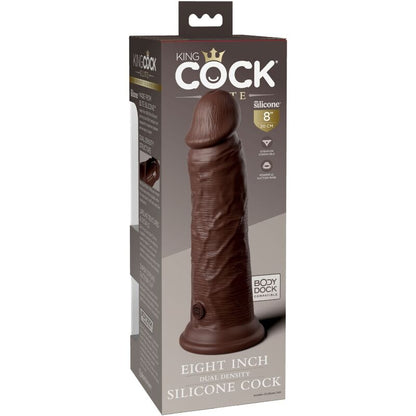 KING COCK - ELITE REALISTIC SILICONE DILDO 20.3 CM BROWN