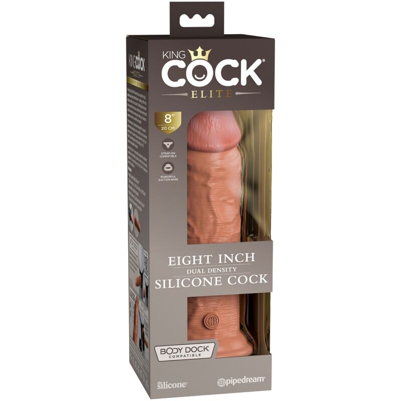 KING COCK - ELITE DILDO REALISTICO IN SILICONE 20.3 CM CARAMEL - KING COCK | Lingerie Harness Boutique