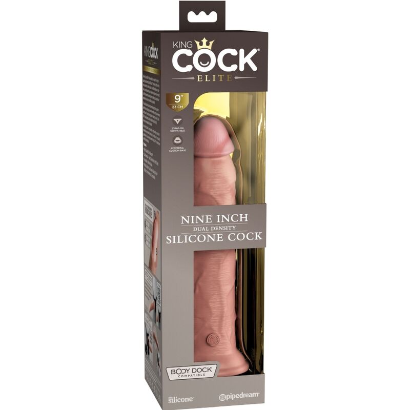 KING COCK - ELITE DILDO REALISTICO IN SILICONE 23 CM - KING COCK | Lingerie Harness Boutique