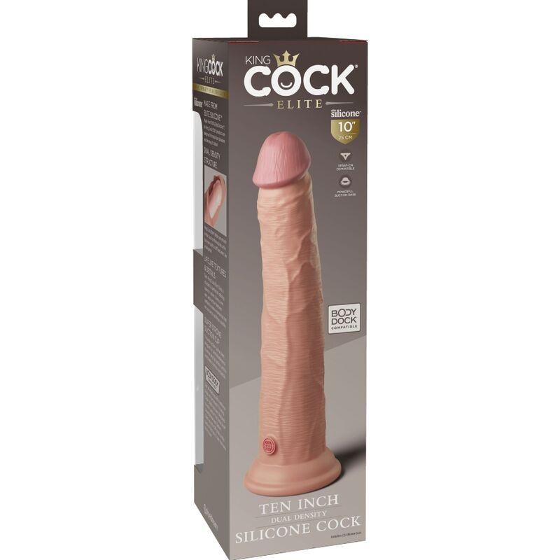 KING COCK - ELITE DILDO REALISTICO IN SILICONE 25.4 CM - KING COCK | Lingerie Harness Boutique