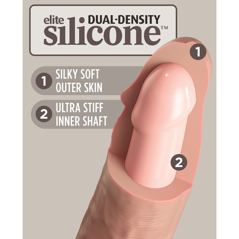 KING COCK - ELITE DILDO REALISTICO IN SILICONE 28 CM - KING COCK | Lingerie Harness Boutique