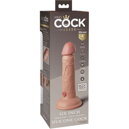 KING COCK - ELITE DILDO REALISTICO VIBRANTE E SILICONE 15.2 CM - KING COCK | Lingerie Harness Boutique