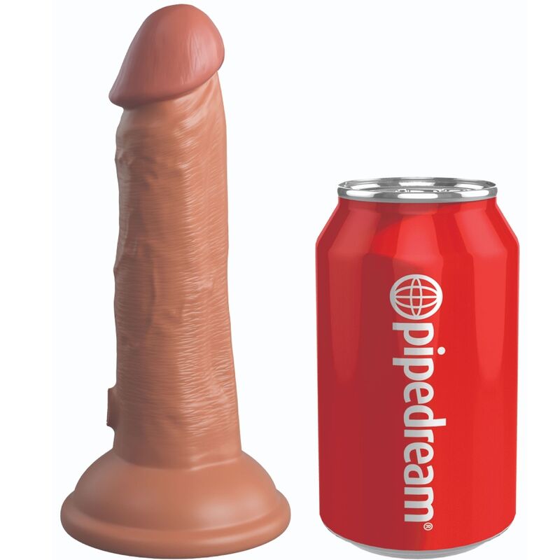 KING COCK - ELITE DILDO REALISTICO VIBRANTE E SILICONE 15.2 CM CARAMEL - KING COCK | Lingerie Harness Boutique