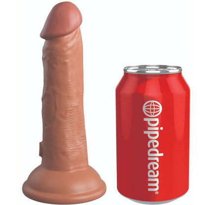 KING COCK - ELITE DILDO REALISTICO VIBRANTE E SILICONE 15.2 CM CARAMEL - KING COCK | Lingerie Harness Boutique