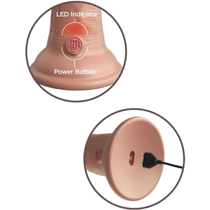 KING COCK - ELITE DILDO REALISTICO VIBRANTE E SILICONE 15.2 CM - KING COCK | Lingerie Harness Boutique