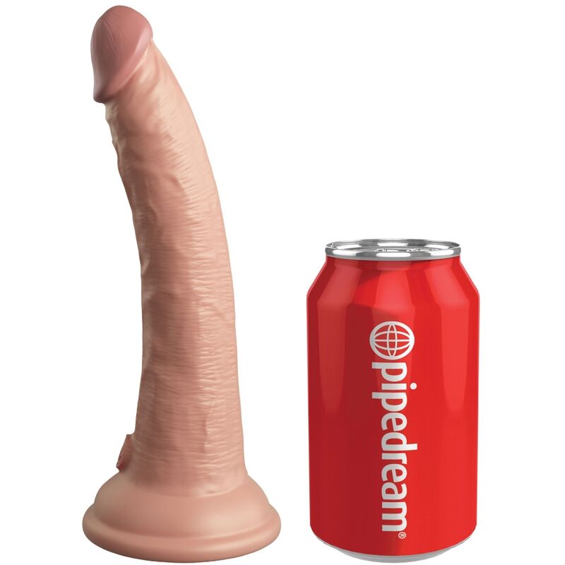 KING COCK - ELITE VIBRATORE DILDO REALISTICO E TELECOMANDO IN SILICONE 17.8 CM - KING COCK | Lingerie Harness Boutique