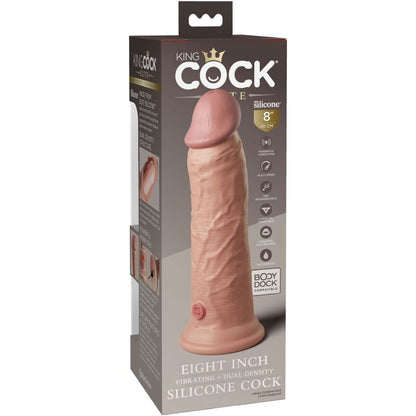 KING COCK - ELITE DILDO REALISTIC VIBRATING AND SILICONE 20.3 CM