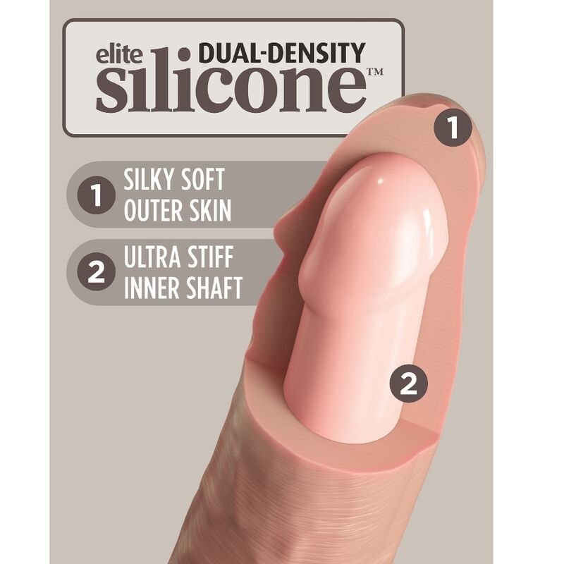 KING COCK - ELITE VIBRATORE DILDO REALISTICO E TELECOMANDO IN SILICONE 23 CM - KING COCK | Lingerie Harness Boutique