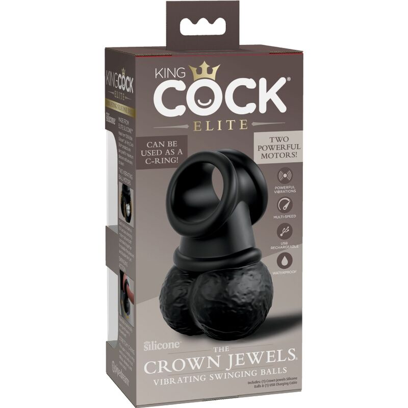 KING COCK - ELITE VIBRATING SILICONE TESTICLE RING