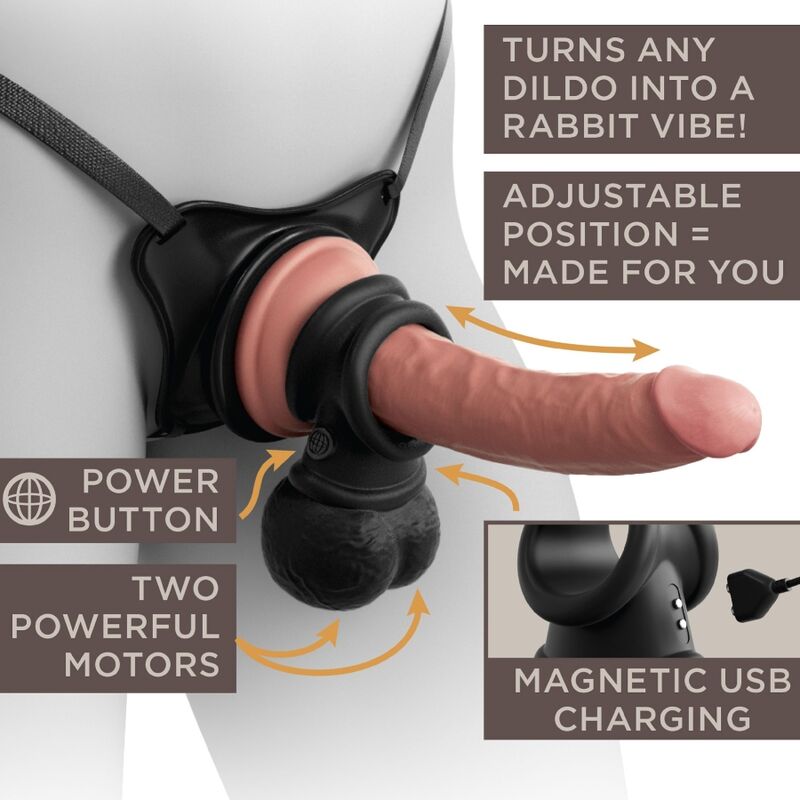 KING COCK - ELITE VIBRATING SILICONE TESTICLE RING