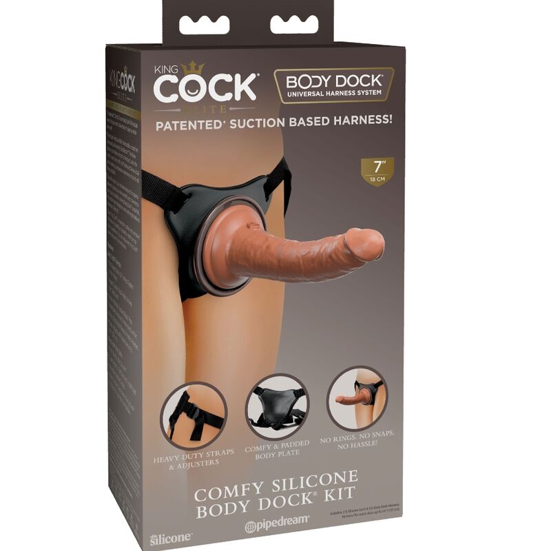 KING COCK - ELITE COMODA IMBRACATURA REGOLABILE CON DILDO 17.8 CM - KING COCK | Lingerie Harness Boutique