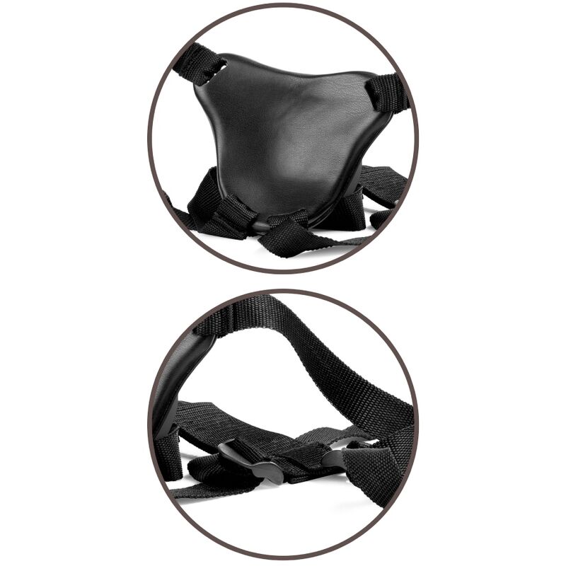 KING COCK - ELITE KIT IMBRACATURA REGOLABILE DELUXE ANELLO CON TESTICOLI E DILDO 20.3 CM - KING COCK | Lingerie Harness Boutique