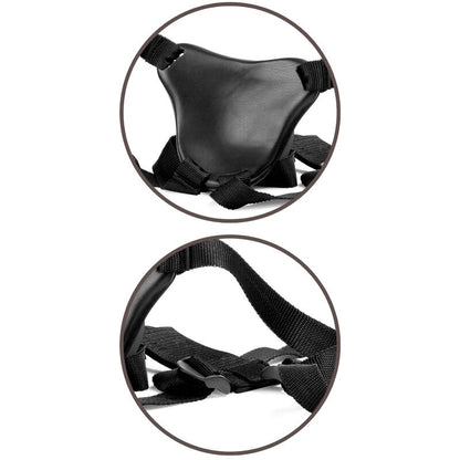 KING COCK - ELITE KIT IMBRACATURA REGOLABILE DELUXE ANELLO CON TESTICOLI E DILDO 20.3 CM - KING COCK | Lingerie Harness Boutique