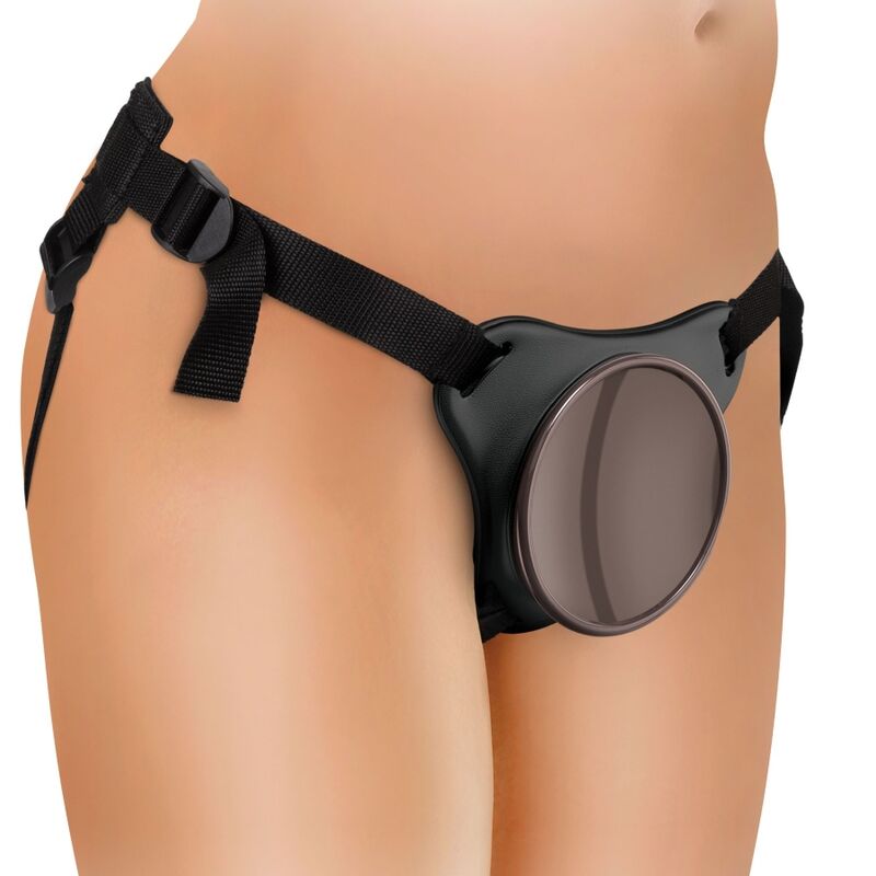 KING COCK - ELITE KIT IMBRACATURA REGOLABILE DELUXE ANELLO CON TESTICOLI E DILDO 20.3 CM - KING COCK | Lingerie Harness Boutique
