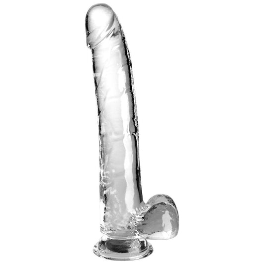 KING COCK - CLEAR DILDO CON TESTICOLI 24.8 CM TRASPARENTE - KING COCK | Lingerie Harness Boutique